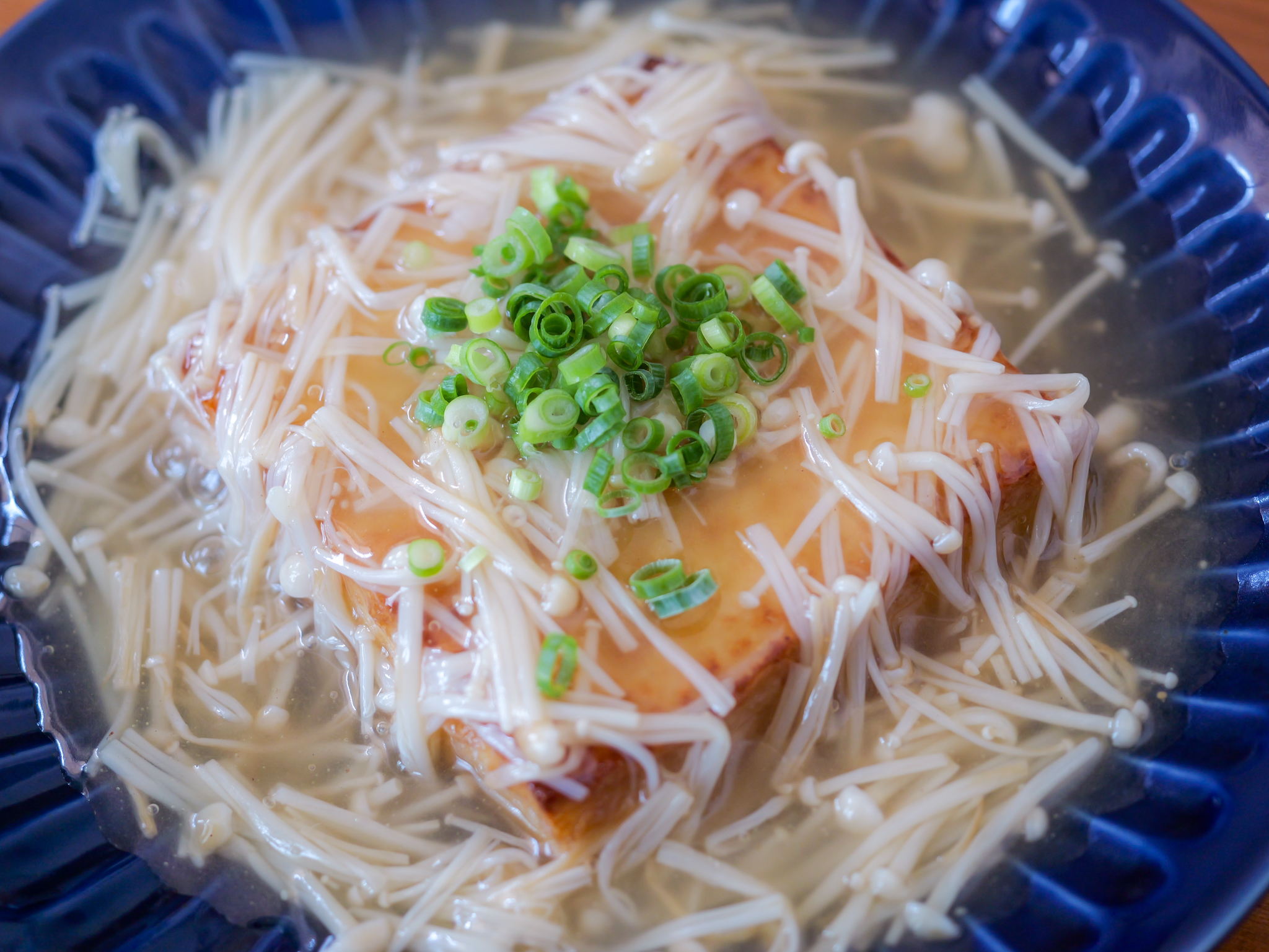 厚揚げのえのき梅酢あんかけ