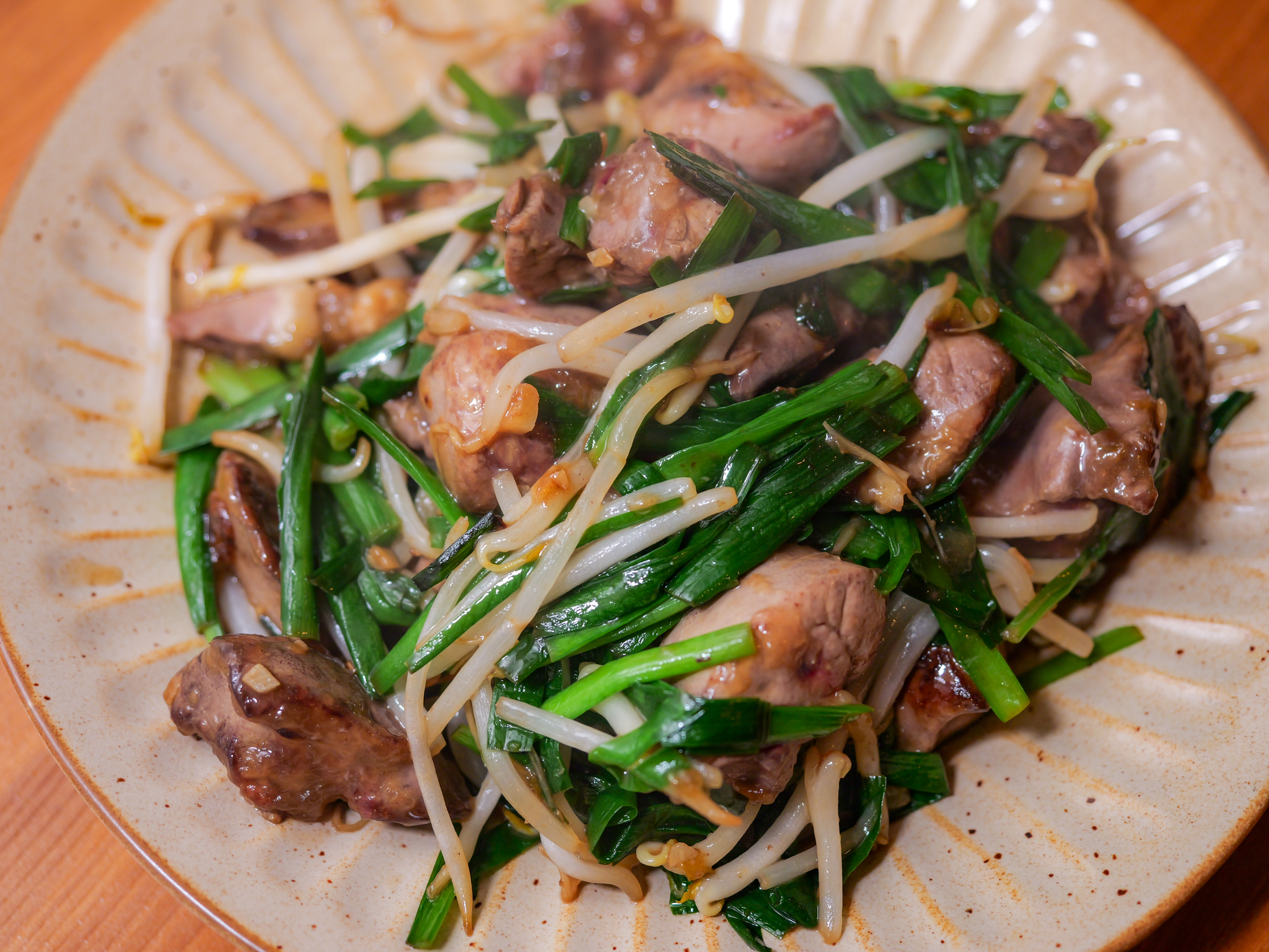 梅酢レバニラ炒め